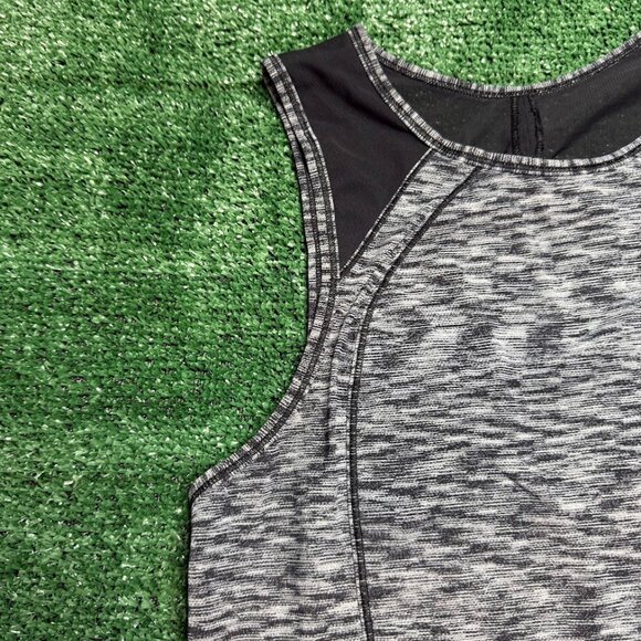 Lululemon Splatter Heather Black  Sculpt Tank Top Lightweight Yoga Tunic Size 8 - Picture 5 of 13